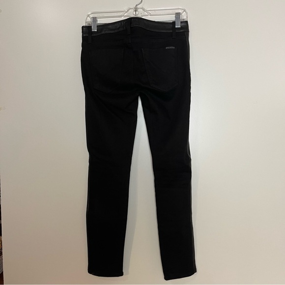 Hudson  Vintage Leeloo Super Skinny Crop Black with Lambskin Leather Trim, 26 - Picture 7 of 16